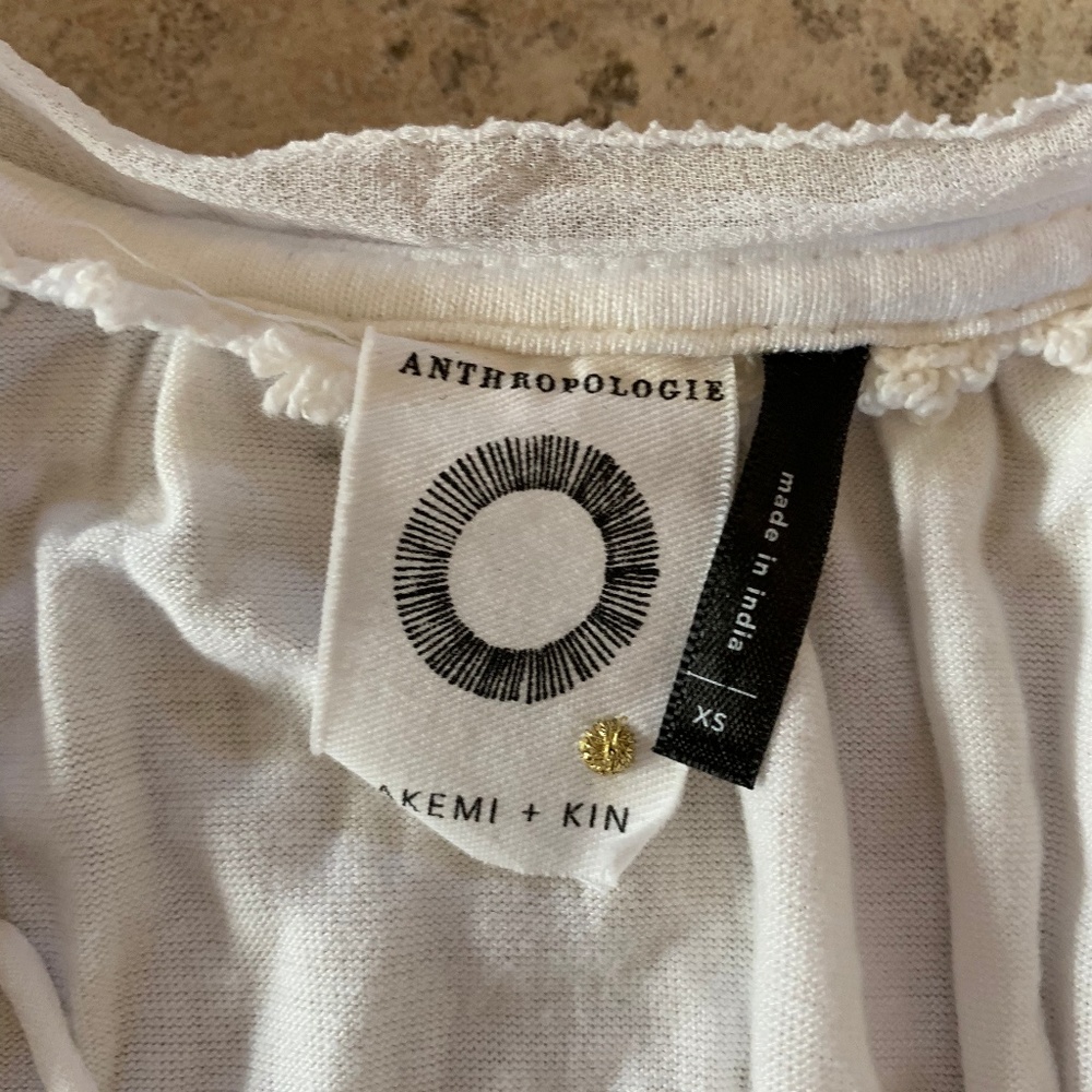 Anthropologie Embroidered Sleeveless Top XS - Picture 3 of 6